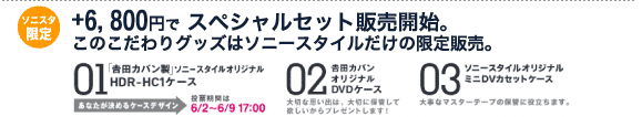 ハイビジョンハンディカム「HDR-HC1」注文受付開始！