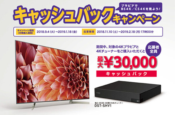 キャッシュバック,dst-shv1,sony,bravia,ブラビア