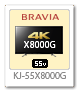 4K BRAVIA,X8000G,KJ-55X8000G