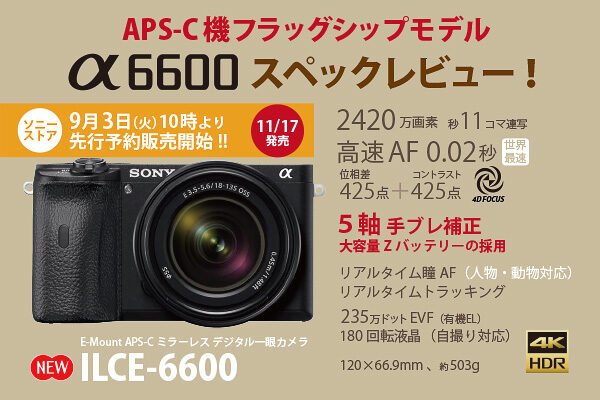 α6600,ILCE-6600,スペックレビュー,APS-C機,フラッグシップモデル