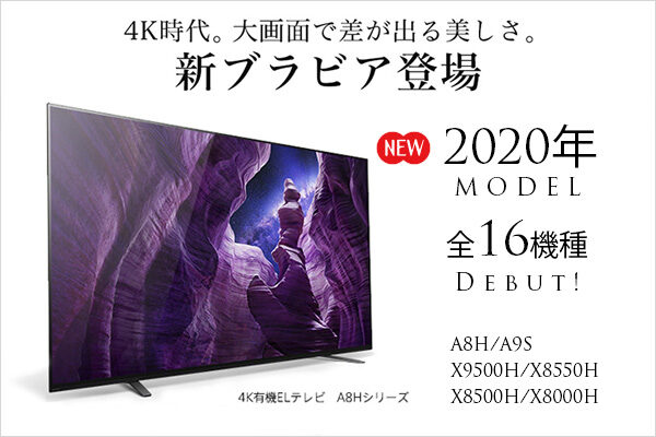 BRAVIA,ブラビア,2020年モデル、4Kテレビ