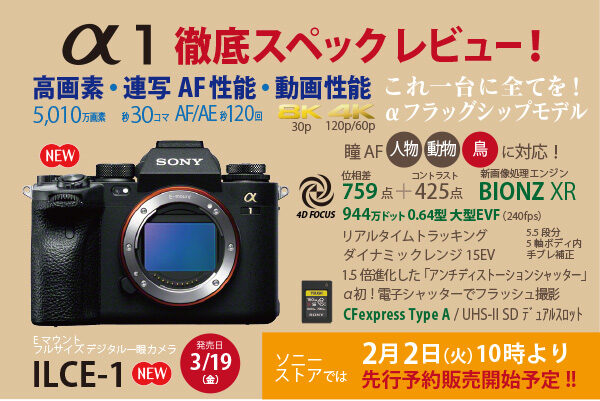 α1,a1,ilce-1,スペックレビュー