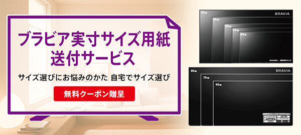 ブラビア,実寸サイズ用紙,ソニーストア