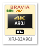 XRJ-83A90J,4Kテレビ,BRAVIA