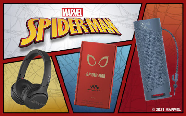 marvel,spyderman,スパイダーマン,sony,walkman,ヘッドホン,スピーカー