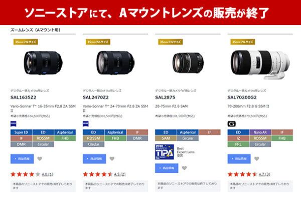 ソニー,sony,Aマウントレンズ,レンズ