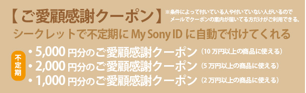 ソニーストア,お得な買い方,My Sony ID,定期クーポン