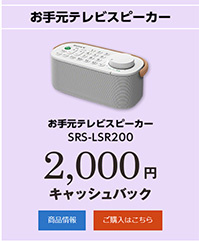 SRS-LSR200,お手元テレビスピーカー