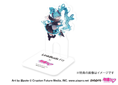 LinkBudsFit,初音ミク,コラボモデル,ワイヤレスヘッドホン,ソニーストア,アクリルスタンド,デジタルフィギュア
