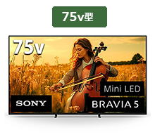 BRAVIA 5,K-75XR50,75V型,4K液晶テレビ,ソニーストア,Mini LED