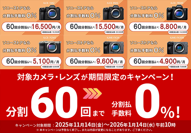 α<アルファ>,60回分割払い手数料0%,ソニーストア