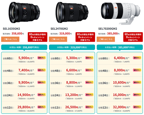 α<アルファ>,60回分割払い手数料0%,ソニーストア