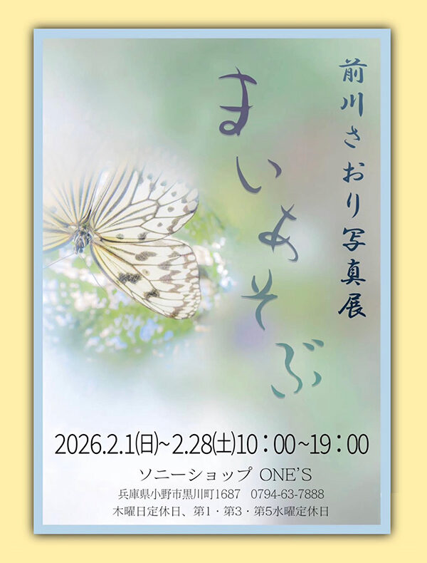 前川さおり,まいあそぶ,写真展,蝶,ソニーショップ ワンズ