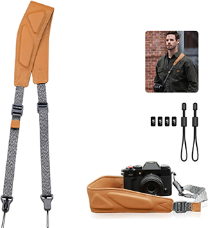 Falcam カメラストラップ Maglinkショルダーストラップ マグネット クイックバックル 960mm~1410mm 長さ調節可能 60KG耐荷重 速写ストラップ レザー·ナイロン プロー眼レフカメラ/望遠レンズなど用 58mm広幅 Pro V2