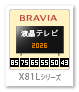 BRAVIA,X81Lシリーズ,4K液晶テレビ