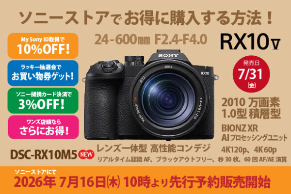 RX10V,DSC-RX10M5,コンデジ,サイバーショット,ソニーストア,24-600mm,ソニーストア