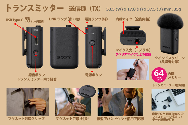 ECM-W5,ワイヤレスマイクロホン,ソニーストア,sony,レシーバー,トランスミッター,お得情報