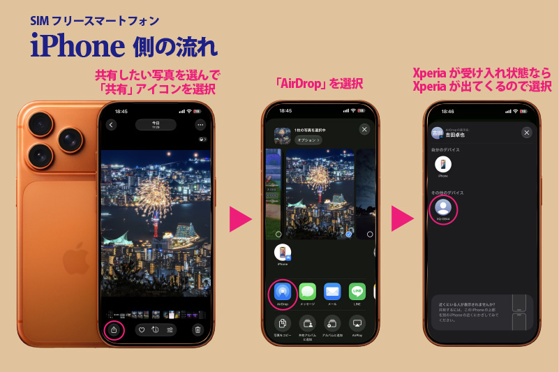 Xperia 1 viii,Xperia 10 viii,Android17,update,アップデート,iPhoneとのデータ共有,QuickShare,AirDrop